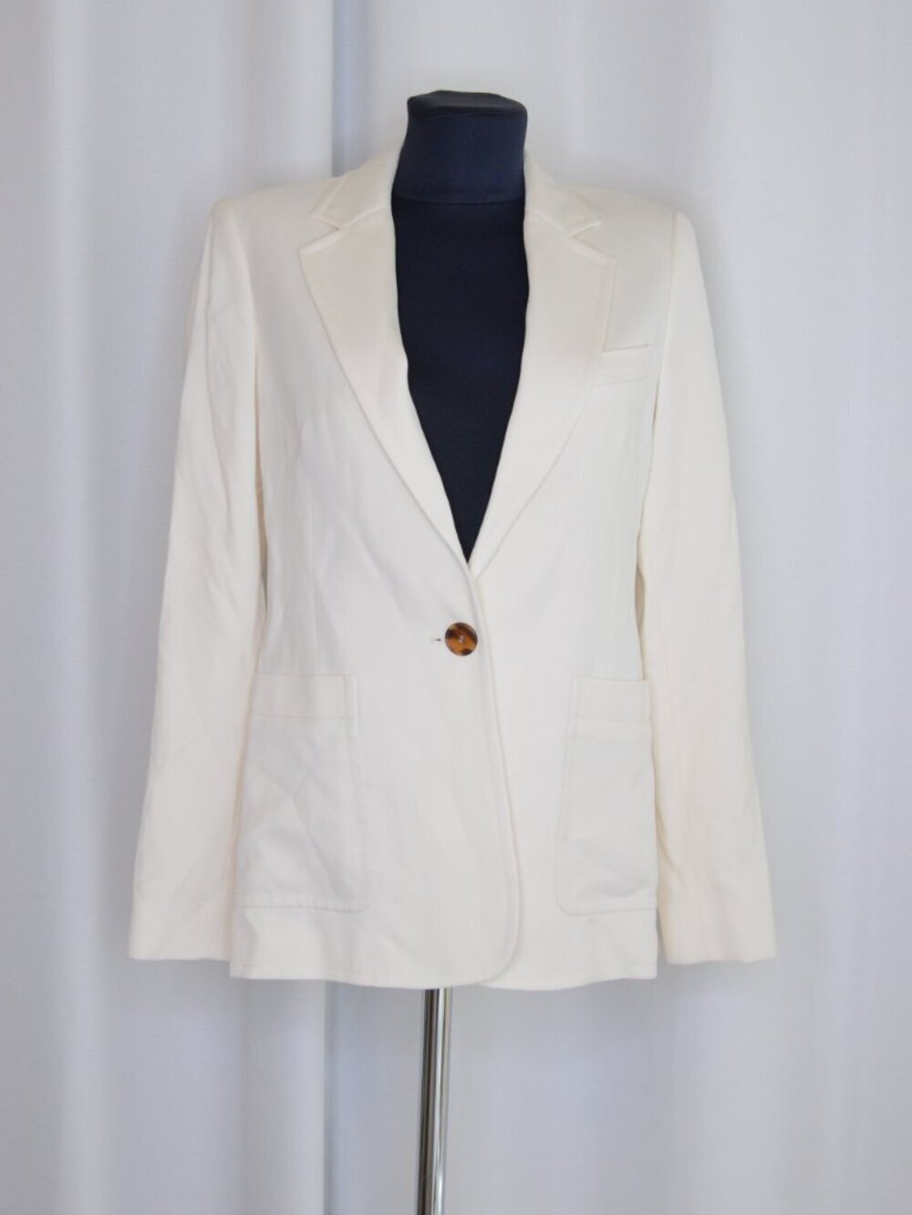 Reiss Ember Tailored Single Breasted Cream Blazer Sz 4 - Picture 2 of 6